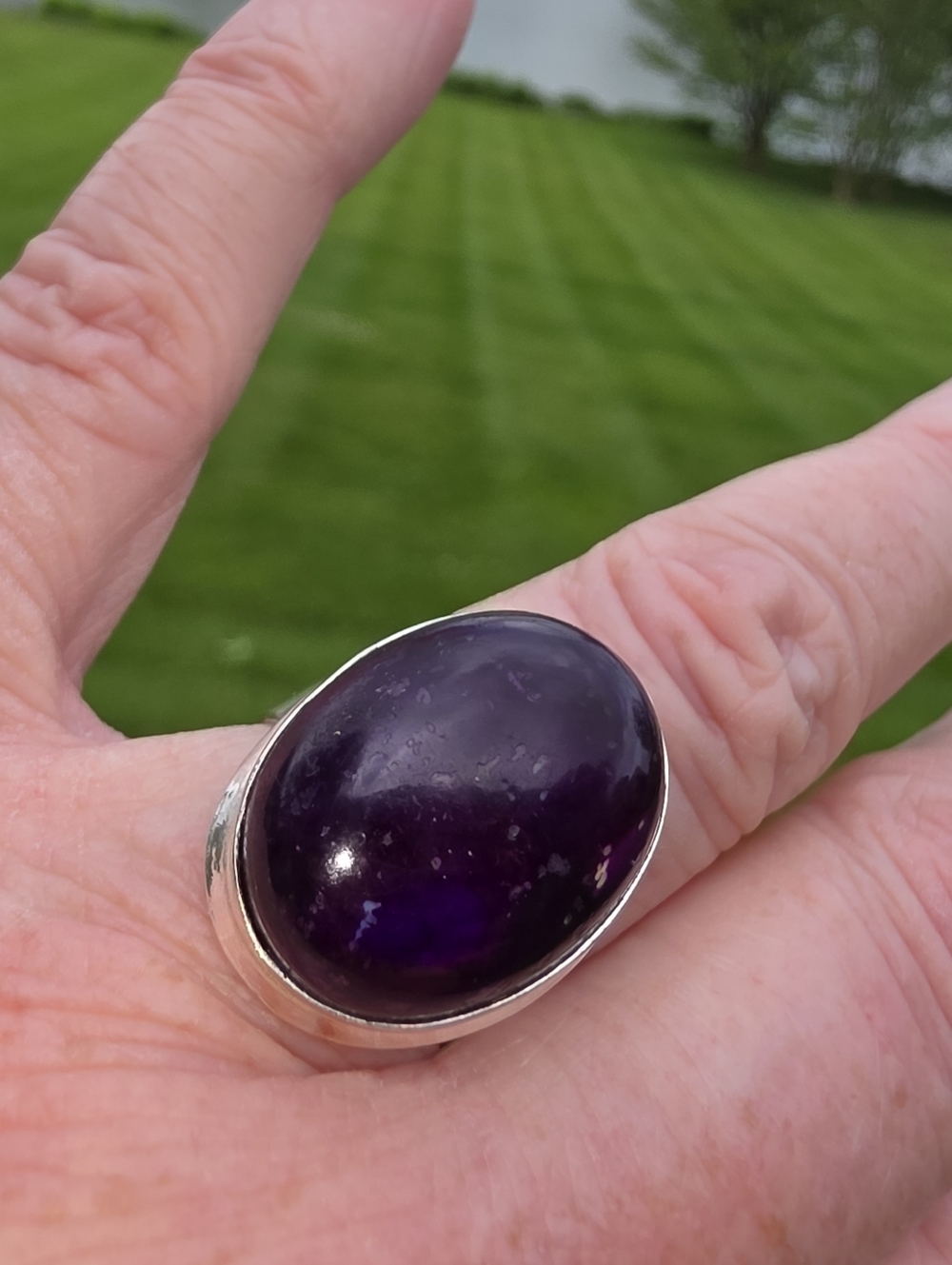 Purple Labradorite Gemstone Ring In 925 Sterling Silver (7) - Picture 5 of 14